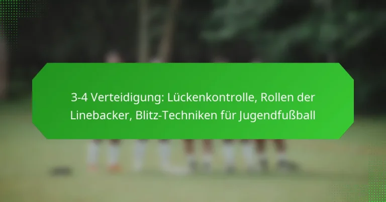 3-4 Verteidigung: Lückenkontrolle, Rollen der Linebacker, Blitz-Techniken für Jugendfußball