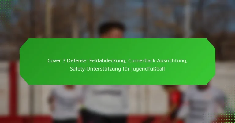 Cover 3 Defense: Feldabdeckung, Cornerback-Ausrichtung, Safety-Unterstützung für Jugendfußball