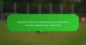 Jugendliche Defensive Spielplanung: Scoutingberichte, Formationsanpassungen, Spielaufrufe