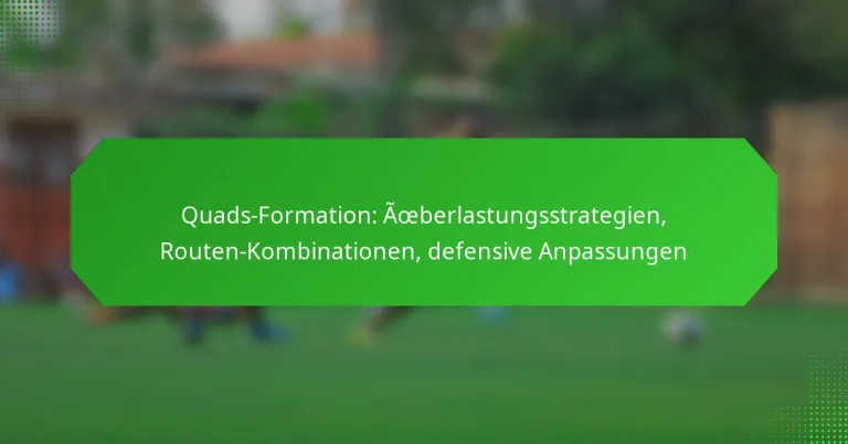 Quads-Formation: Überlastungsstrategien, Routen-Kombinationen, defensive Anpassungen